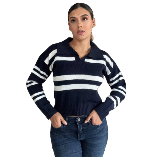 BUZO AZUL DE RAYAS