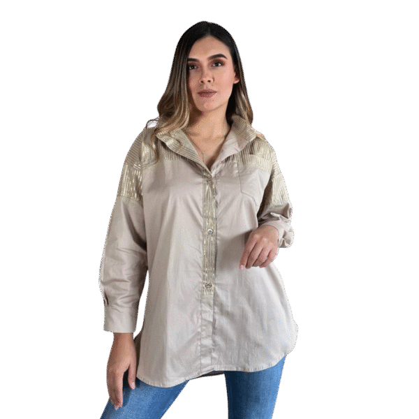 BLUSÓN POPELINA CAMEL