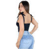 BODY LYCRA EFECTO SATÍN NEGRO