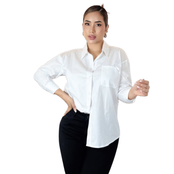 CAMISA CLASICA BLANCA POPALINA