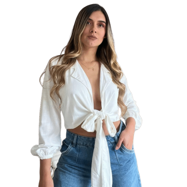 BLUSA MOÑO LINO