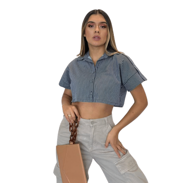 CAMISA CROP TOP POPELINA
