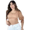 blusa mangas bombacha