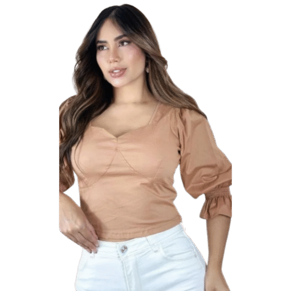 blusa mangas bombacha