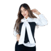 blusa corbata