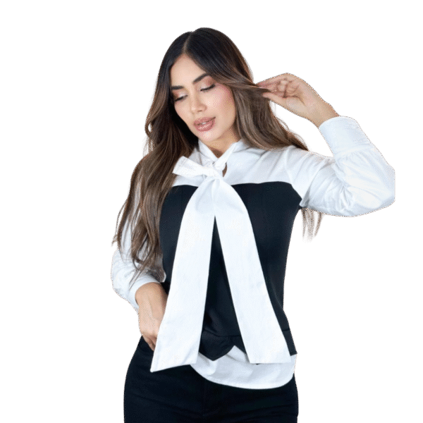 blusa corbata